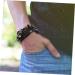 2pcs Hombre Hand Black Bangles Creative Leather Bracelets Braided Chain Wristband Adjustable De 21x2cm As Shown - Buy Online on GoSupps.com