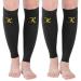 KEKING Calf Compression Sleeves for Men & Women  1 Pair  True 20-30mmHg Leg Compression Socks Support for Running  Shin Splint  Calf Pain Relief  Swelling  Varicose Veins  Nursing  Travel 14.5in - 16in ( L/XL ) 2 Pairs B...