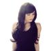 Prettyland ladies 70cm long curly wavy natural everyday wig black C086