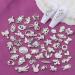 50pcs 3D Silver Nail Charms - Luxury Butterfly Nail Art Alloy Jewels for Stunning Manicures - Buy Online on GoSupps.com