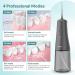 Cordless Portable Water Flosser with 4 Modes and 6 Tips - Professional Electric Teeth Cleaning Kit for Oral Care - 300mL Water Tank - Gray - Buy Online on GoSupps.com