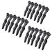 Cicilin 18 Pieces Plastic Hair Clips Hair Pins NonSlip Handle Professional Hair Clips Ideal for Hairstyle Hairstyle Sections Curls Black