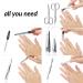 marQus Solingen Germany 7 Pcs Manicure Set - Nail Clippers, Tweezers - Quality Grooming Kit for Women & Men - Ideal Gift - Red - Buy Online on GoSupps.com