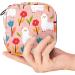 Alpaca Flower Pattern Menstrual Cup & Pad Storage Bag | Travel-friendly Organizer for Sanitary Napkins | Large Capacity & Portable Design in Color 1 - Buy Online on GoSupps.com