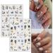 JMEOWIO 10 Sheets Glitter Spring Flower Nail Art Stickers Decals Self-Adhesive Colorful Summer Floral Nail Supplies Nail Art Design Decoration Accessories - Buy Online on GoSupps.com
