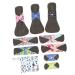 Heallily ladies binding 9 pieces organic cotton washable menstrual pads breathable women's towel for women and girls (random style)
