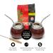 Balibetov Yerba Mate Set - 2 Gourd Cups 100g Loose Yerba Mate Bombilla & Cleaning Brush - Authentic Argentine Experience - Buy Online on GoSupps.com