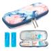 YOUSHARES Insulin Cooler Travel Case - Small EVA Diabetic Insulated Organizer Portable Cooling Bag for Medication Cooling Insulation Epi Pen Carrying Bag with 2 Ice Pack (Quicksand Powder)