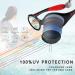 DUCO Baby Polarized Sunglasses with Strap | UV Protection for Newborn Toddler 0-24 Months | Flexible Infant Sunglasses 0-2 Years | Black Frame Red Temple - Buy Online on GoSupps.com