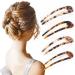 Benefree Upgraded French Hair Pins Tortoise Shell U Shape Updo Hair Forks Clips for Thin Thick Hair 4.72 inch Classic Cellulose Acetate 2 Prong Bun Hair Sticks Chignon Women Vintage Hairstyle Accessories (4 Pack) 4P