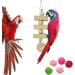 Allazon 4-Piece Bird Toy Set | Natural Wood Seat Rods & Grape Stick Swing for Parrots | Style 3 - Best for Birds - Buy Online on GoSupps.com