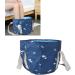 Portable Waterproof Collapsible Foot Bath Tub High Temperature Resistance Multi Purpose with Water Based Printing Sturdy Handle for Travel Picnic Camping (Navy Whale) - Buy Online on GoSupps.com