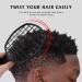 2-Piece Afro Twist Comb Set | Curl, Weave, Dreadlocks, Natural Style Hair Brush Tool | Men, Women, Barber | Easy to Clean | Better Than Sponge | Black - Buy Online on GoSupps.com