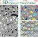 5D Embossed Flower Nail Stickers - Spring Nail Art Decals for Women and Girls - Buy Online on GoSupps.com