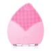 Sunmay Leaf Face cleaning brush and face massage device with memory function timer and extra soft silicone for face polish and peeling (light pink)