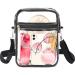 EASYFUN Clear Purse Bag Stadium Approved Large Clear Crossbody Bag with Front Pocket for Women and Men for Concerts Sports Black