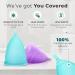 EcoBlossom Reusable Menstrual Cup Set - The Most Reliable Medical Grade Silicone Period Cups - Comfortably use for 12 Hours (2 Large Cups) Large (Pack of 2) - Buy Online on GoSupps.com