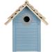 Navaris Wooden Bird House - Garden Nesting Box for Small Birds - Pine Wood Birdhouse - Real Wood Nester Cabin for Robins Blue Tits Sparrows - Blue - Buy Online on GoSupps.com