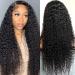 26 Inch Deep Wave HD Transparent Lace Frontal Wig for Black Women - 180% Density Human Hair, Pre Plucked with Baby Hair - Natural Black - Buy Online on GoSupps.com