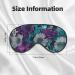 Buy Purple and Teal Flowers Eye Mask | Soft Adjustable & Comfortable Sleep Mask for Men & Women - Ideal Nighttime Relaxation - Buy Online on GoSupps.com