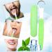 Buy H.eternal Adult Tongue Scraper & Eyelash Pads - One Size Green for Effective Oral Hygiene | International Shipping Available - Buy Online on GoSupps.com