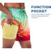 Cozople Men's Swim Trunks w/ Compression Liner - Quick Dry Lightweight Shorts - Rainbow Palm Tree - Large - Buy Online on GoSupps.com