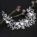 Ushiny Wedding Flower Hair Vines Silver Crystal Headband Pearl Headpieces Rhinestone Bridal Hair Accessories for Women and Girls - Buy Online on GoSupps.com