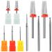 5 Pieces Nail Drill Bits Set 2 Nail Carbide 5 in 1 Bit 3/32 Inch Shank Nail Drills 3 Cuticle Clean Carbide Nail Drill Bit Pedicure Nail Art Tools for Fast Remove Acrylic or Hard Gel Nail File Machine