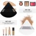 Sibba 4-Piece Triangle Powder Puffs Set for Face & Body | Soft Plush Makeup Foundation Sponges | Washable & Reusable | Ideal for Loose Powder Wet Dry Makeup | Black & White - Buy Online on GoSupps.com