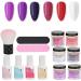 Nail Dipping Powder Set - Nail Kit Starter Nail Art Powder Professional Top Base Coat Gel Dust Brush 6 Color Manicure Tool Set for Nail Artist Salon Home Use (K1213) - Buy Online on GoSupps.com