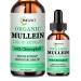 Mullein Drops for Lungs | Powerful Mullein Leaf Extract with Chlorophyll Vitamin C Cinnamon for Immune Support Detox & Respiratory Support Bronchial Support | Non-GMO Kosher Gluten-Free Unflavored 2 Fl Oz (Pack of 1)