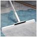 RRRYYYZZ Silicone Brooms for Floor Cleaning with Brush and 2 Scrape 49'' Adjustable Handle Silicone Broom Floor Squeegee Heavy Duty for Concrete Floor Bathroom Tile