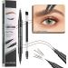 Curved eyebrow pen Natural Eyebrow Pen 2in1 eyebrow pencil eyebrow pencil eyebrow pen 2 fork tip natural waterproof eyebrow pen with micro fork tip and precise Brown - Buy Online on GoSupps.com