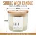 Vanilla Candle | Vanilla Musk Scented Soy Candle - Large 8 oz | Long Burn Time | HHI Candles - Buy Online on GoSupps.com