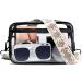 Ferlord Transparent bag for stadium events transparent wallet stadium pocket with adjustable straps for women black-bohemia