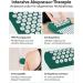 Lifegoods Acupressure Mat with Pillow - Battery-Powered Massage & Acupuncture Mat for Back Pain Relief - Green & White - Buy Online on GoSupps.com