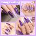 Dip Powder Nail Kit - 4 Color Starter Set with 4 Dipping Powders & 4 Liquid Polishes - Purple Blue Acrylic System - Buy Online on GoSupps.com