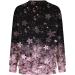 Women's Fall Striped Tie Dye Marble Floral Sweatshirt - Black | Long Sleeve Pullover Shirt - Buy Online on GoSupps.com