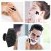 2 Pcs Men's Silicone Face Scrubber Exfoliator & Beard Brush - Black - Buy Online on GoSupps.com