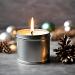 Natural Scented Sandalwood Candle - 250g Tin | 40 Hours Burn Time | Hand Poured Vegan Soy Wax - Scendet Candle - Buy Online on GoSupps.com