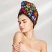 Quick-Dry Hair Towel Wrap for Fast Drying - Button Closure Towel Turban with Underwater Diving Animals Design - Buy Online on GoSupps.com