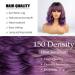 Haoland Purple Bob Wavy Wig for Women - Heat Resistant Synthetic Wig for Daily & Cosplay Use - Buy Online on GoSupps.com
