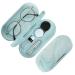 Moko glasses case double -sided glasses case with mirror wearable scratch -resistant double case for glasses should glasses read glasses contact lenses blue water color