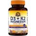 Vitalitown Vitamin D3 K2 with Magnesium 5000 IU D3 100 mcg K2 as MK-7 Magnesium Glycinate Non-GMO No Gluten 3-in-1 Formula for Bone Heart & Immune Health 60 Capsules
