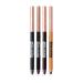 Ruby Kisses Waterproof Eyeliner 24HR Waterproof Long-Lasting Mechanical Eyeliner Pencil with Built-in Sharpener Smudgeproof 4 Pack (Blackest Black Black Brown Dark Brown Glittery Gold) 2 Set