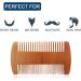Men's Wooden Beard Comb - Double Sided Fine & Coarse Teeth Moustache Comb - Buy Online on GoSupps.com