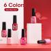Gellen 6 Colors Red Gel Polish Set - Valentines Gift Soak Off UV Nail Art French Tip Polish - Rose Pink Jelly Gel - Buy Online on GoSupps.com