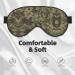 Green Camo Print Unisex Sleeping Eye Mask | Soft Comfortable & Light-Blocking | Ideal for Travel & Sleep - Buy Online on GoSupps.com