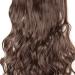 Silk-co 17 inch Light Brown Clip in Hair Extensions - 100% Synthetic Long Curly Wavy Hairpieces (8pcs) - Full Head 17 Inch Curly #Light Brown - Buy Online on GoSupps.com