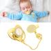 Personalized Golden Baby Pacifier - Curved Design Safe Materials & Clips | Newborn Essentials for 6-18 Months - Buy Online on GoSupps.com